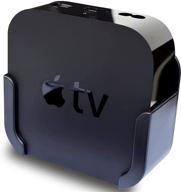 optimized apple tv wall mount for seamless attachment of apple tv 4k and apple tv hd to the tv's back logo