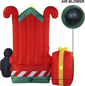 img 1 attached to 🏻 Joiedomi 6 Foot Tall Santa Claus on Candy Throne Inflatable with Built-in LEDs - Xmas Party Indoor/Outdoor Winter Decor for Yard, Garden, Lawn