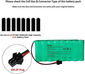 img 1 attached to iMah Ryme B49 8-Cell 9.6V AA Battery Pack 2000mAh High Capacity Ni-MH Rechargeable for RC Cars & Trucks SeaRanger PC-8500