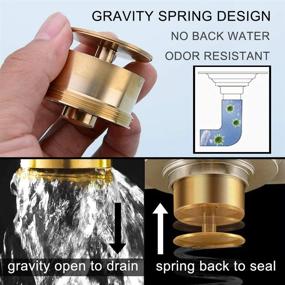 img 1 attached to 🚿 4-Inch Solid Brass Square Shower Floor Drain with Hair Catcher Strainer, Tile Insert Grate and Removable Cover, Matte Black Plated Finish, Anti-Clogging and Odor-Control