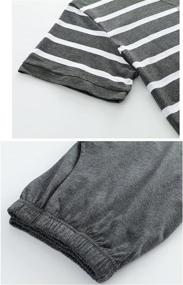 img 1 attached to 👕 Comfortable Striped Cotton Pajama Loungewear for Boys (10Y - 18Y): Clothing, Sleepwear & Robes