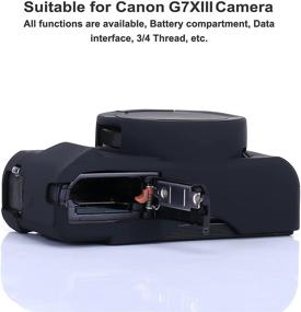 img 3 attached to Pocoukate Camera Body Case For Canon G7X Mark III Silicone Case Cover With Optical 9H Hardness 0