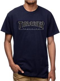img 2 attached to Thrasher Outlined Short Sleeve Medium Men's Clothing and T-Shirts & Tanks