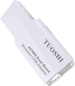 img 4 attached to Беспроводной Wi-Fi Adapter TUOSHI AC600Mbps Dual Band USB с поддержкой 2,4 ГГц/5 ГГц и антеннами 2dBi - компактный дизайн для Windows XP, Vista, 7, 8.1, 10 и Mac OS X 10.7-10.14