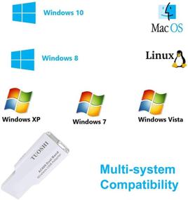 img 2 attached to Беспроводной Wi-Fi Adapter TUOSHI AC600Mbps Dual Band USB с поддержкой 2,4 ГГц/5 ГГц и антеннами 2dBi - компактный дизайн для Windows XP, Vista, 7, 8.1, 10 и Mac OS X 10.7-10.14