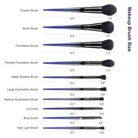 img 3 attached to 10-Piece SKYTREE Makeup Brushes Set for Flawless Makeup Application