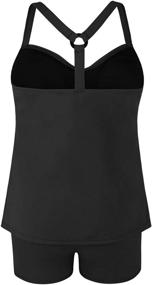 img 2 attached to JINXUEER Racerback Swimsuit Athletic Boyshorts