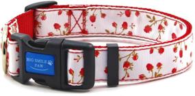 img 4 attached to 🌸 Adjustable Nylon Dog Collar with Flower Theme - BIG SMILE PAW