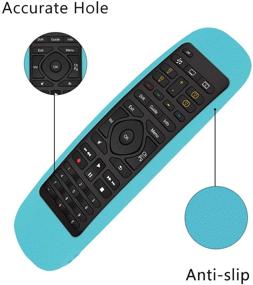 img 1 attached to Protective Silicone Remote Case For Logitech Harmony Companion All In One Remote Control Shockproof Washable Skin-Friendly Remote Control Cover With Loop (Glow In Dark Blue)