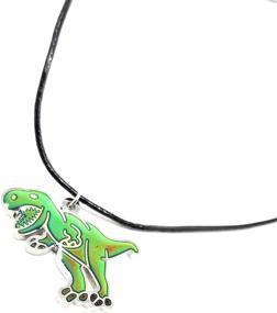 img 1 attached to 🦖 Elli T-Rex Color Changing Mood Pendant Necklace for Boys & Girls with Dinosaur Theme