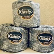 🧻 kleenex mega jumbo toilet paper single rolls - 6 pack, 2 ply white toilet tissue with 400 sheets per roll logo