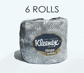 img 1 attached to 🧻 Kleenex Mega Jumbo Toilet Paper Single Rolls - 6 Pack, 2 Ply White Toilet Tissue with 400 Sheets Per Roll
