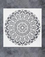 gss designs 16x16 inch large mandala wall decor stencil - ideal for yoga studio decor, wood wall, furniture, floor tiles, fabric art painting - sl-066 logo