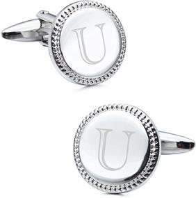 img 4 attached to HAWSON Alphabet Personalize Cufflinks Bussines