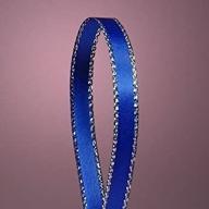 🎀 versatile royal blue satin ribbon with silver border - 1/4" x 50yd: perfect for elegant crafts and decorations! logo