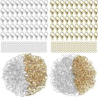 🦞 600-piece set of lobster clasps and open jump rings for jewelry making and bracelets - gold and silver lobster claw clasps logo