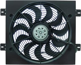 img 1 attached to 🌬️ Enhance Cooling Efficiency with Derale 20161 Jeep Wrangler Direct Fit Electric Fan Kit in Black