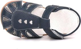 img 2 attached to Femizee Authentic Leather Princess Sandals for Girls' School Uniforms in Footwear