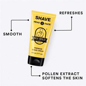 img 1 attached to BEE BALD SHAVE Cream: Light, Slick & Efficient Shaving Solution for Face and Head, 6 Fl. Oz.