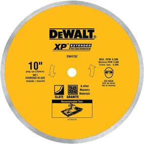 img 1 attached to 🪚 DEWALT 10-Inch Wet Cutting Diamond Blade for Porcelain or Tile with Continuous Rim and 5/8-Inch Arbor (DW4762)