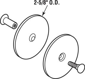 img 1 attached to 🚪 Prime-Line MP9515-2 Door Hole Cover Plates, 2-5/8 Inch OD, Gray Primer, 2 Sets