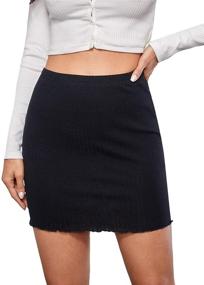 img 4 attached to SOLY HUX Women's Snakeskin Print High Waist Bodycon Skirt with Split Hem
