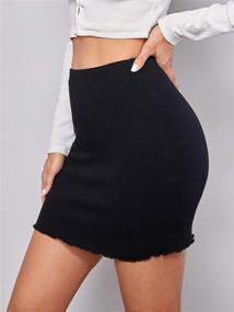 img 2 attached to SOLY HUX Women's Snakeskin Print High Waist Bodycon Skirt with Split Hem