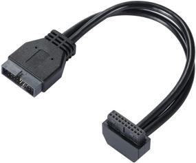 img 4 attached to МЖОУ SATA USB Удлинительный кабель - Высокоскоростной удлинительный кабель USB3.0 от материнской платы до 19-контактного разъема, длиной 18 см, интерфейсом, повернутым наружу