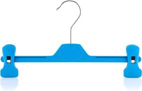 img 3 attached to 👕 Versatile HANGERWORLD 10 Blue 11-inch Kids Clip Hangers for Coats, Clothes, Garments, Pants, Skirts, Babies, and Toddlers