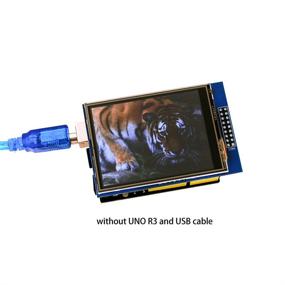 img 1 attached to 🌟 Enhance Your Arduino Experience with ELEGOO UNO R3 2.8 Inches TFT Touch Screen: SD Card Socket Included!