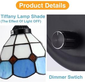 img 3 attached to Tiffany Bedside Dimmable Industrial Gooseneck Lighting & Ceiling Fans