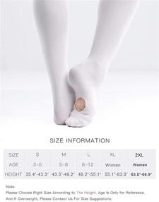 img 2 attached to 👧 Daydance Convertible Transition Tights for Girls' Clothing - Sizes 110-125cm - Socks & Tights