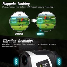 img 1 attached to 🏌️ TIDEWE Golf Rangefinder with Slope and Magnetic Holder - 700/1000Y Flag Pole Locking Laser Rangefinder for Golf and Hunting (White & Gray)