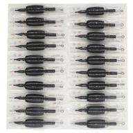 🖋️ autdor tattoo needles and tubes combo: 20pcs disposable tubes with assorted matching needles - 3rl, 5rl, 7rl, 9rl, 5rs, 7rs, 9rs, 5m1, 7m1, 9m1 - tattoo supplies (black+black-20pcs) logo