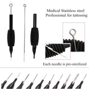 img 2 attached to 🖋️ Autdor Tattoo Needles and Tubes Combo: 20Pcs Disposable Tubes with Assorted Matching Needles - 3RL, 5RL, 7RL, 9RL, 5RS, 7RS, 9RS, 5M1, 7M1, 9M1 - Tattoo Supplies (Black+Black-20pcs)