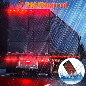 img 2 attached to 🚦 4Pcs Linkstyle Red LED Trailer Tail Lights, Surface Mount Stop Brake Turn Marker Tail LED Light, Waterproof 12V 12LED Aluminum Housing Oval Trailer Brake Light for Truck RV Boat Camper Jeep