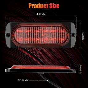 img 3 attached to 🚦 4Pcs Linkstyle Red LED Trailer Tail Lights, Surface Mount Stop Brake Turn Marker Tail LED Light, Waterproof 12V 12LED Aluminum Housing Oval Trailer Brake Light for Truck RV Boat Camper Jeep