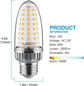 img 3 attached to Yiizon Equivalent 2000LM Non Dimmable Candelabra: Powerful Lighting Solution with No Dimming Capability