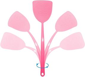 img 1 attached to 5-Pack Colorful Plastic Fly Swatter with 17.5'' Durable Long Handle - Manual Pest Control Tool for Housewives (5X)