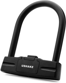 img 4 attached to 🚲 USHAKE Bicycles U Lock: Heavy Duty Combo Gate Lock for Anti-Theft - Black 14mm Shackle