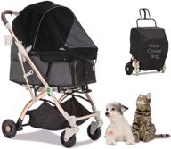 🐱 hpz pet rover lite premium lightweight dog/cat/pet stroller with convertible compartment, zipper-free entry, quick 1-hand fold, and durable aluminum frame for small & medium pets logo