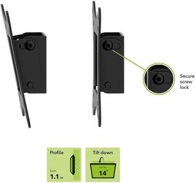 img 3 attached to 📺 AVF EL101B-A Adjustable Tilt Low Profile TV Mount - Universal Bracket for 12-25 inch TVs - Easy Installation + All Hardware Included