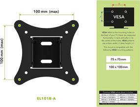 img 1 attached to 📺 AVF EL101B-A Adjustable Tilt Low Profile TV Mount - Universal Bracket for 12-25 inch TVs - Easy Installation + All Hardware Included