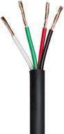 monoprice 18 awg 4 conductor cmp-rated speaker wire - 100ft ul plenum rated, pure bare copper with color coded conductors (nimbus series) logo