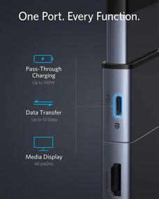 img 1 attached to 🔌 Anker MacBook USB C Hub, PowerExpand 9-in-2 USB C Hub with 85W Power Delivery, 4K@30Hz HDMI, USB C Multi-Function Port, 2 USB-A 3.0 Ports, 1 Gbps Ethernet, 3.5 mm Audio, SD and microSD Card Reader