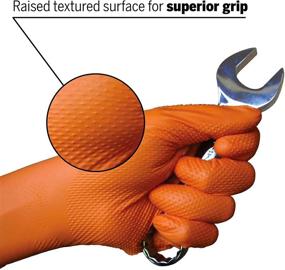 img 3 attached to 🧤 XL Orange Superior Disposable Nitrile Gloves