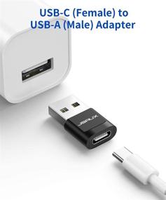 img 3 attached to 🔌 JSAUX 4-пакет переходников USB-C Female на USB-A Male: Совместим с iPhone, Samsung Galaxy, Google Pixel - Черный