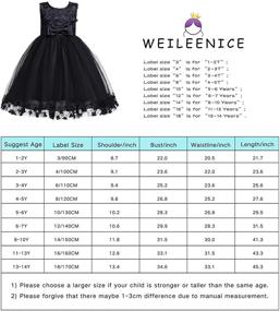 img 3 attached to 👗 Weileenice Flower Lace A-line Party Dresses for Girls (1-14 Years) – Big and Little Girls' Fashion Statement!