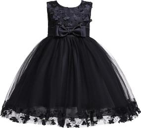 img 4 attached to 👗 Weileenice Flower Lace A-line Party Dresses for Girls (1-14 Years) – Big and Little Girls' Fashion Statement!