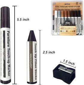 img 3 attached to Ultimate 17PCS Furniture Repair Kit: Wood Repair Markers, Touch-up Pen, Scratch Remover, Wax Sticks - Revitalize Your Wood Floors, Tables, Bedposts, and Carpentry Masterpieces!